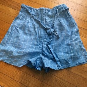 BLUE STRIPED SHORTS